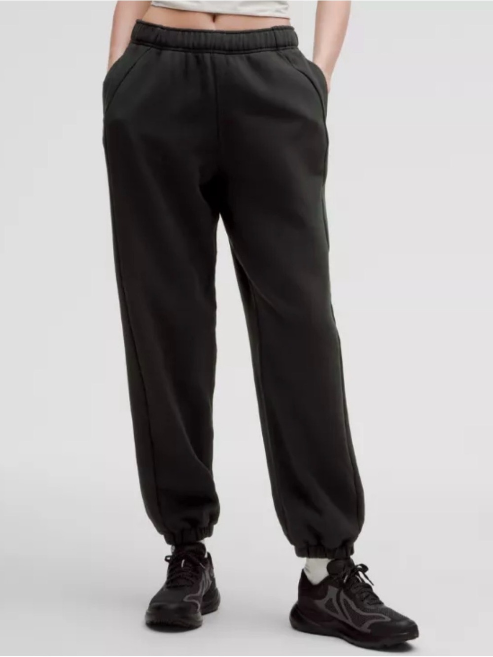 black Scuba Mid-Rise Oversized Jogger from lululemon women's
